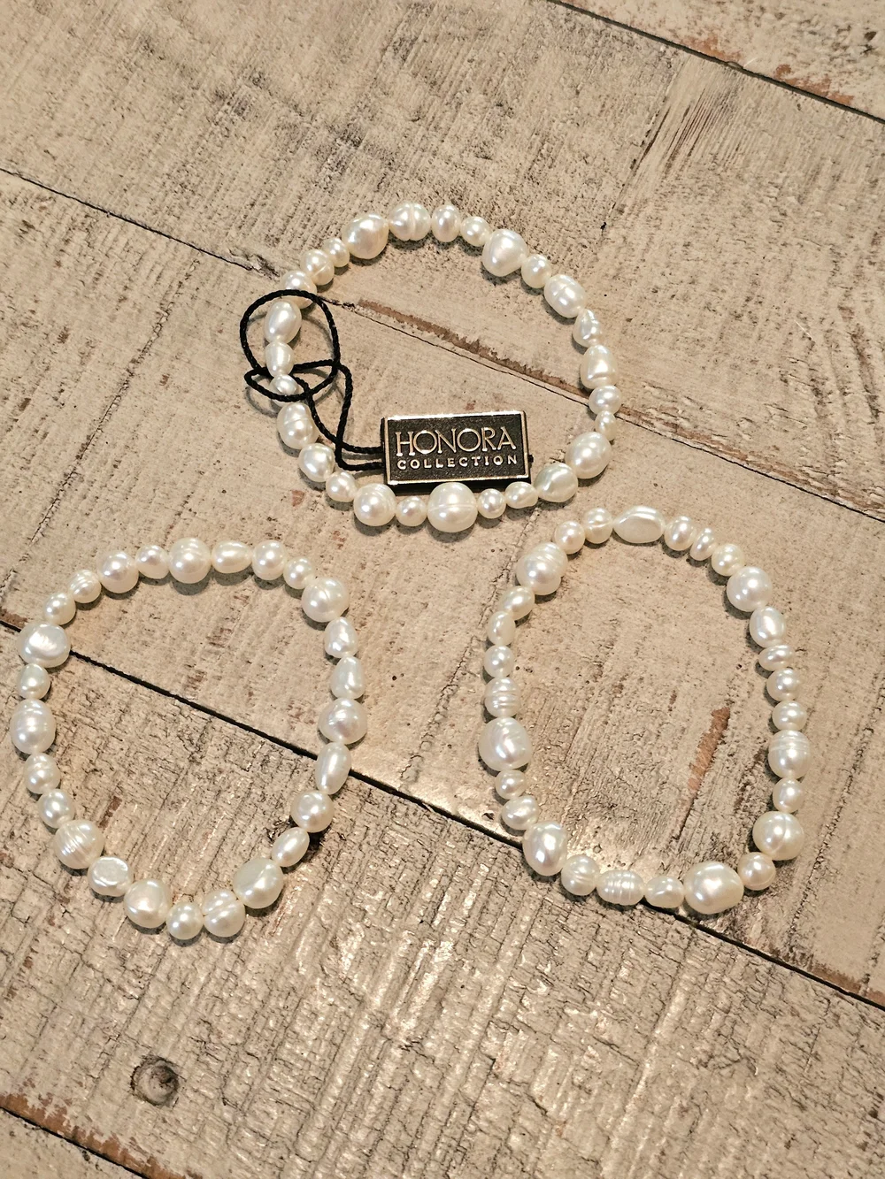 Honora Collection Cultured Pearl Bracelet Trio with Silk Pouch ✨️ NEW ✨️